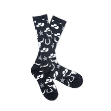 Load image into Gallery viewer, Lucky Chuck Brand Black Western Boot Socks