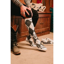 Load image into Gallery viewer, Lucky Argyle Boot Socks

