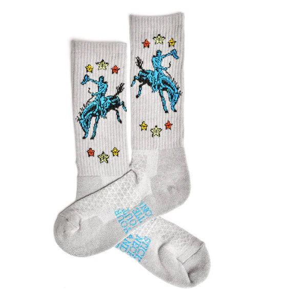 Lucky Chuck Brand Grey Boot Socks