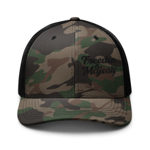 Load image into Gallery viewer, Freedom &amp; Majesty ~ Camouflage Trucker Hat
