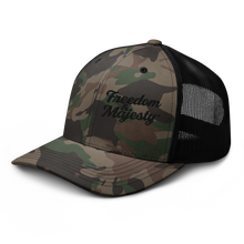 Load image into Gallery viewer, Freedom &amp; Majesty ~ Camouflage Trucker Hat
