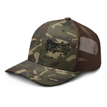 Load image into Gallery viewer, Freedom &amp; Majesty ~ Camouflage Trucker Hat
