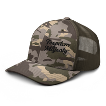 Load image into Gallery viewer, Freedom &amp; Majesty ~ Camouflage Trucker Hat
