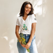 Load image into Gallery viewer, Freedom and Majesty® Women’s relaxed v-neck t-shirt

